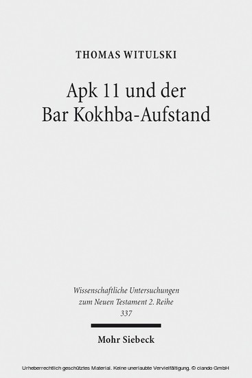 Apk 11 und der Bar Kokhba-Aufstand main product photo