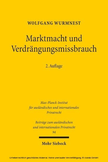 Marktmacht und Verdrängungsmissbrauch main product photo