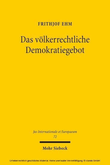 Das völkerrechtliche Demokratiegebot main product photo