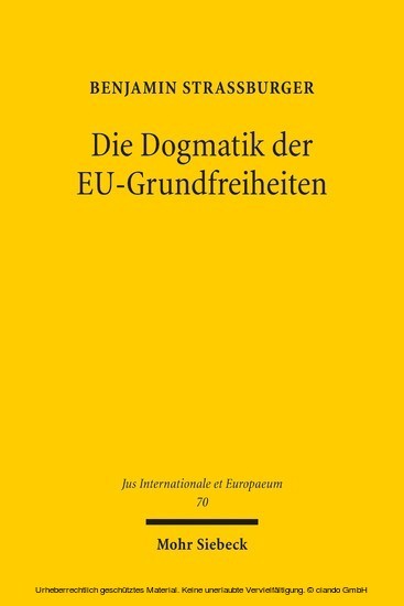 Die Dogmatik der EU-Grundfreiheiten main product photo