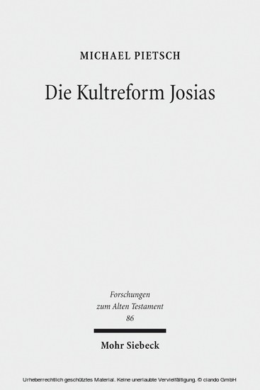 Die Kultreform Josias main product photo