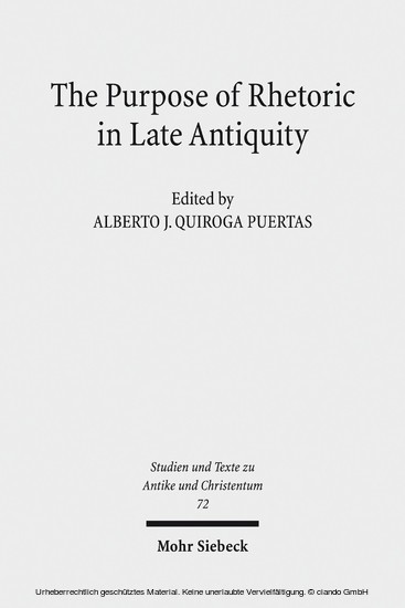 The Purpose of Rhetoric in Late Antiquity main product photo