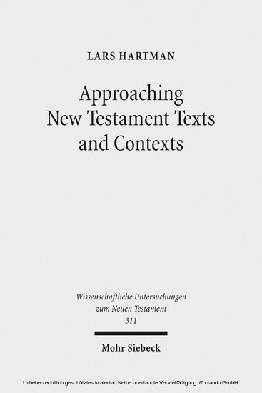 Approaching New Testament Texts and Contexts main product photo