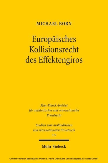 Europäisches Kollisionsrecht des Effektengiros main product photo