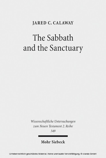 The Sabbath and the Sanctuary main product photo