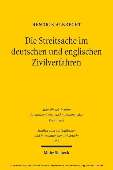 Die Streitsache im deutschen und englischen Zivilverfahren main product photo
