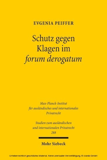Schutz gegen Klagen im forum derogatum main product photo