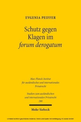 Schutz gegen Klagen im forum derogatum