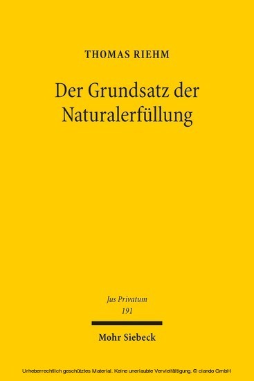 Der Grundsatz der Naturalerfüllung main product photo