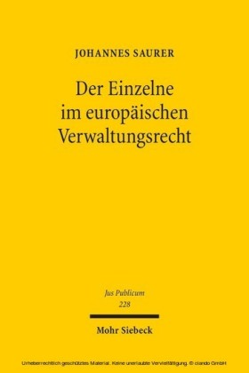 Der Einzelne im europäischen Verwaltungsrecht