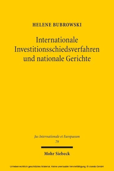 Internationale Investitionsschiedsverfahren und nationale Gerichte main product photo
