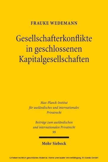 Gesellschafterkonflikte in geschlossenen Kapitalgesellschaften main product photo