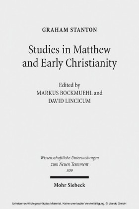 Studies in Matthew and Early Christianity