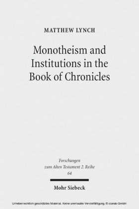 Monotheism and Institutions in the Book of Chronicles