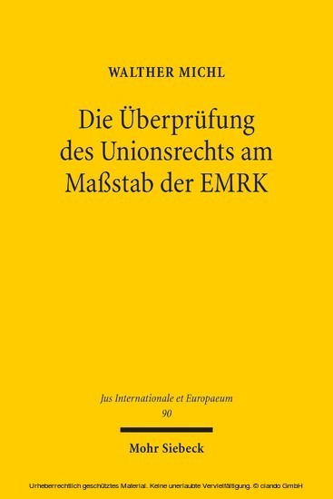 Die Überprüfung des Unionsrechts am Maßstab der EMRK main product photo
