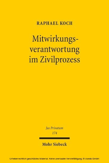 Mitwirkungsverantwortung im Zivilprozess main product photo