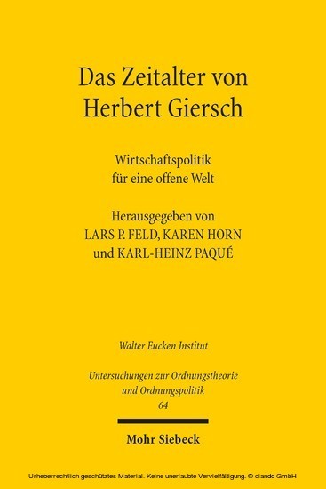Das Zeitalter von Herbert Giersch main product photo