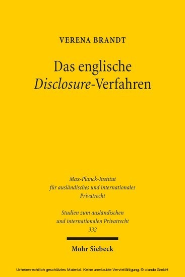 Das englische Disclosure-Verfahren main product photo