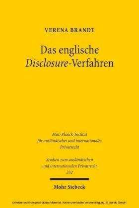 Das englische Disclosure-Verfahren