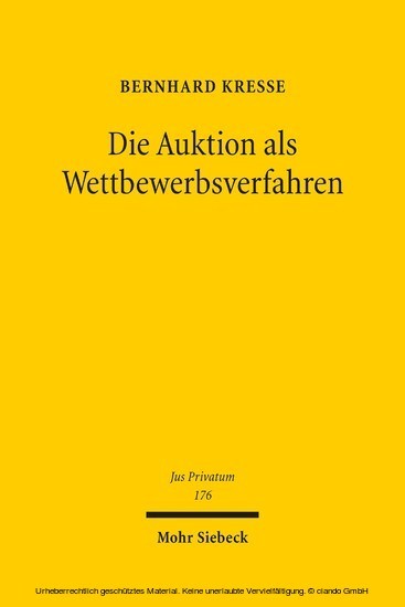 Die Auktion als Wettbewerbsverfahren main product photo