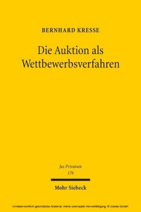 Die Auktion als Wettbewerbsverfahren