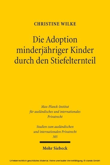 Die Adoption minderjähriger Kinder durch den Stiefelternteil main product photo