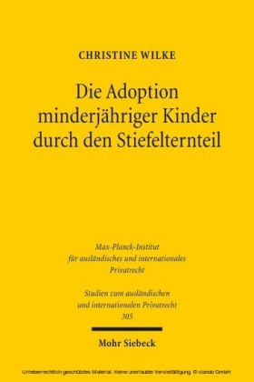 Die Adoption minderjähriger Kinder durch den Stiefelternteil