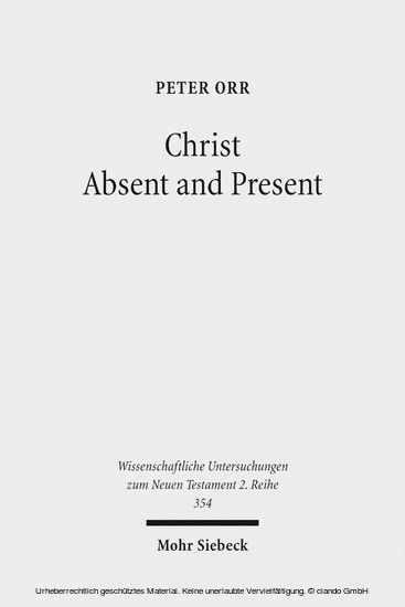 Christ Absent and Present main product photo