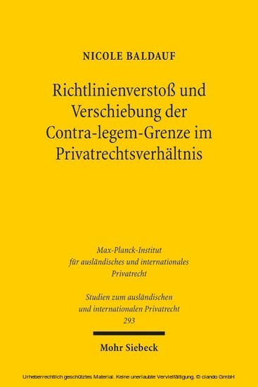 Richtlinienverstoß und Verschiebung der Contra-legem-Grenze im Privatrechtsverhältnis main product photo