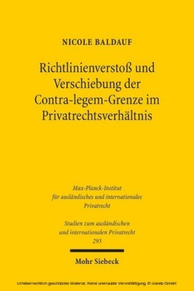 Richtlinienverstoß und Verschiebung der Contra-legem-Grenze im Privatrechtsverhältnis