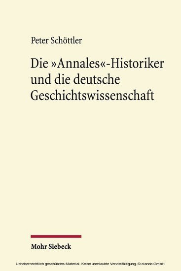 Die 'Annales'-Historiker und die deutsche Geschichtswissenschaft main product photo