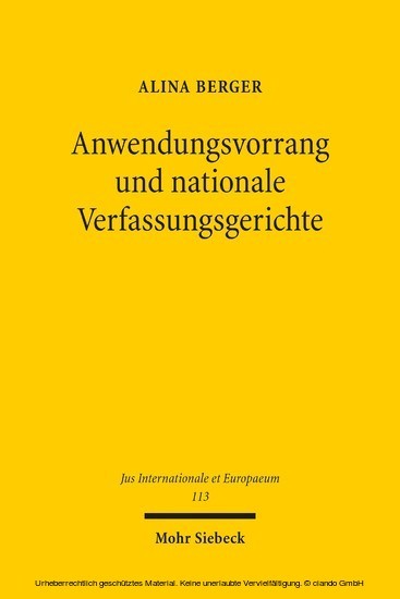 Anwendungsvorrang und nationale Verfassungsgerichte main product photo