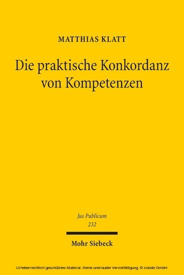 Die praktische Konkordanz von Kompetenzen main product photo