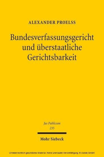 Bundesverfassungsgericht und überstaatliche Gerichtsbarkeit main product photo