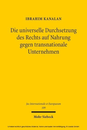 Die universelle Durchsetzung des Rechts auf Nahrung gegen transnationale Unternehmen main product photo