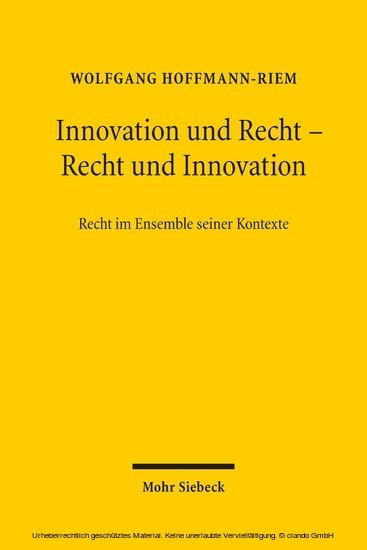 Innovation und Recht - Recht und Innovation main product photo