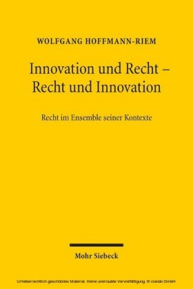 Innovation und Recht - Recht und Innovation