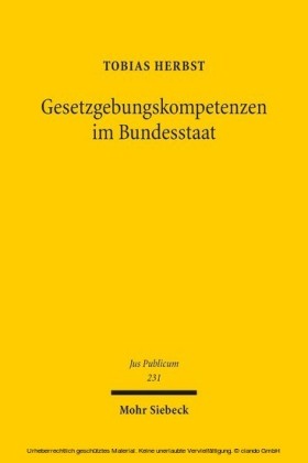 Gesetzgebungskompetenzen im Bundesstaat