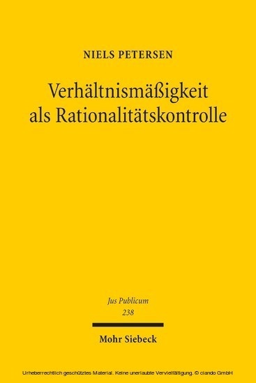 Verhältnismäßigkeit als Rationalitätskontrolle main product photo