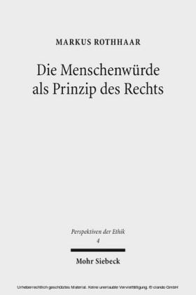 Die Menschenwürde als Prinzip des Rechts