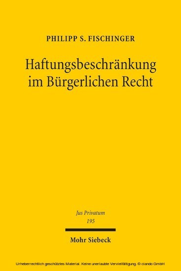 Haftungsbeschränkung im Bürgerlichen Recht main product photo