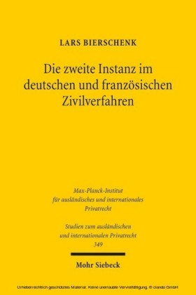 Die zweite Instanz im deutschen und französischen Zivilverfahren