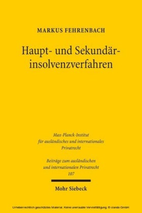 Haupt- und Sekundärinsolvenzverfahren