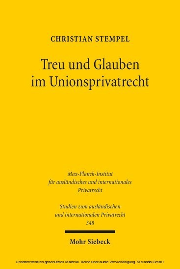 Treu und Glauben im Unionsprivatrecht main product photo