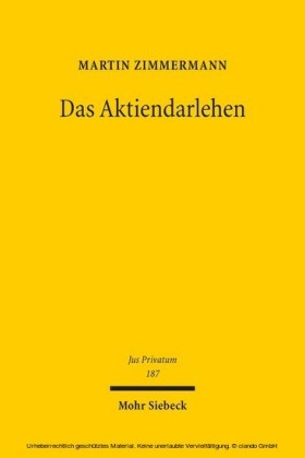 Das Aktiendarlehen