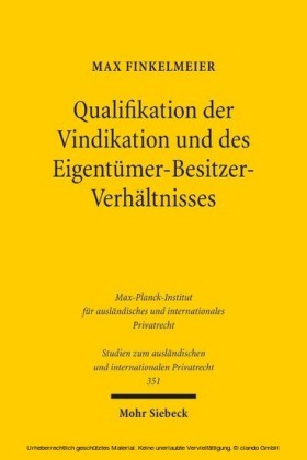 Qualifikation der Vindikation und des Eigentümer-Besitzer-Verhältnisses