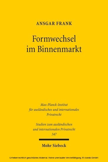 Formwechsel im Binnenmarkt main product photo