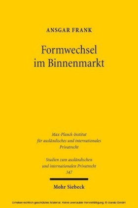 Formwechsel im Binnenmarkt