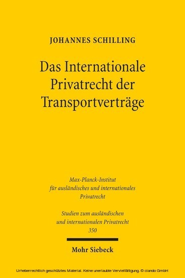 Das Internationale Privatrecht der Transportverträge main product photo