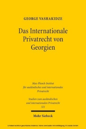 Das Internationale Privatrecht von Georgien